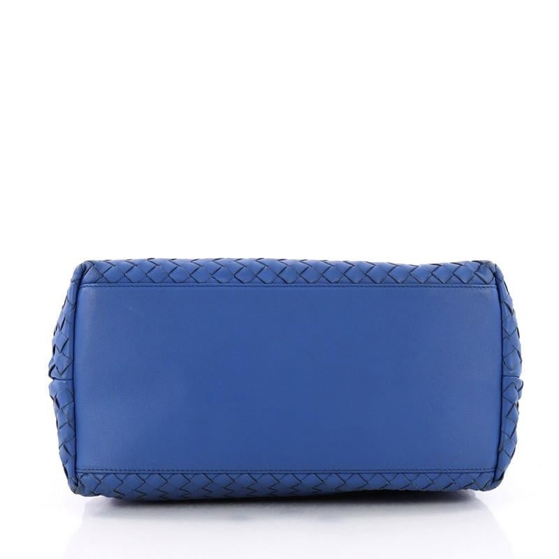 Blue Bottega Veneta 2-Pocket Convertible Tote Intrecciato Nappa Medium