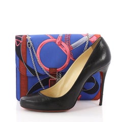 Hermes Catenina Handbag Printed Silk Small