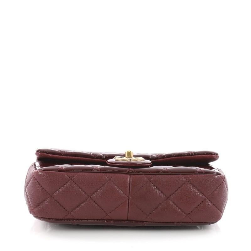 Women's or Men's Chanel Eyelet Flap Bag Quilted Patent Small