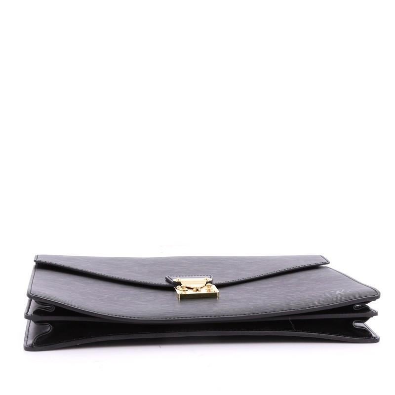 Women's or Men's Louis Vuitton Serviette Ambassadeur Handbag Epi Leather
