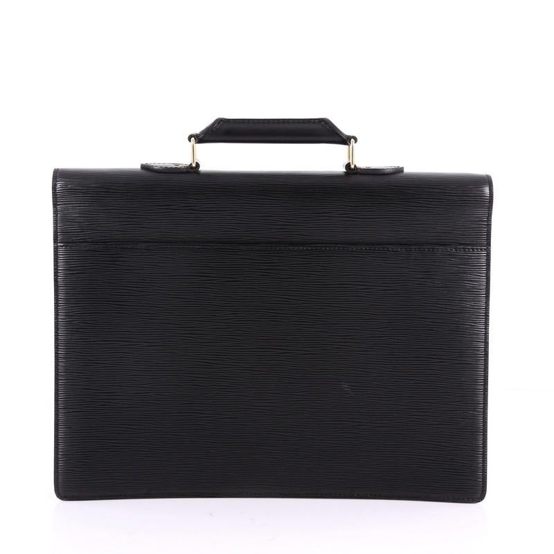 Louis Vuitton Serviette Ambassadeur Handbag Epi Leather In Good Condition In NY, NY