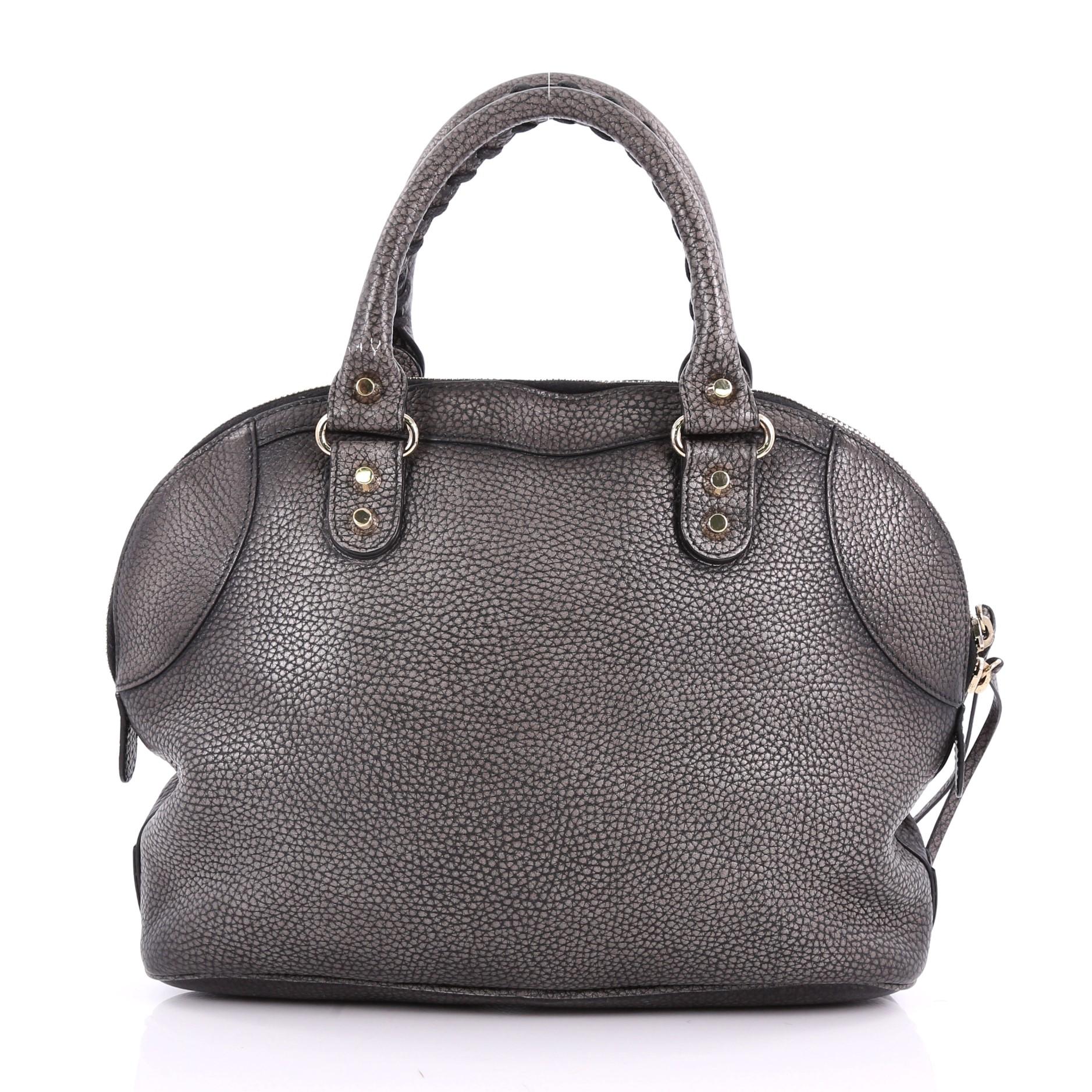 Balenciaga Convertible Bowling Bag Classic Studs Leather Mini In Good Condition In NY, NY