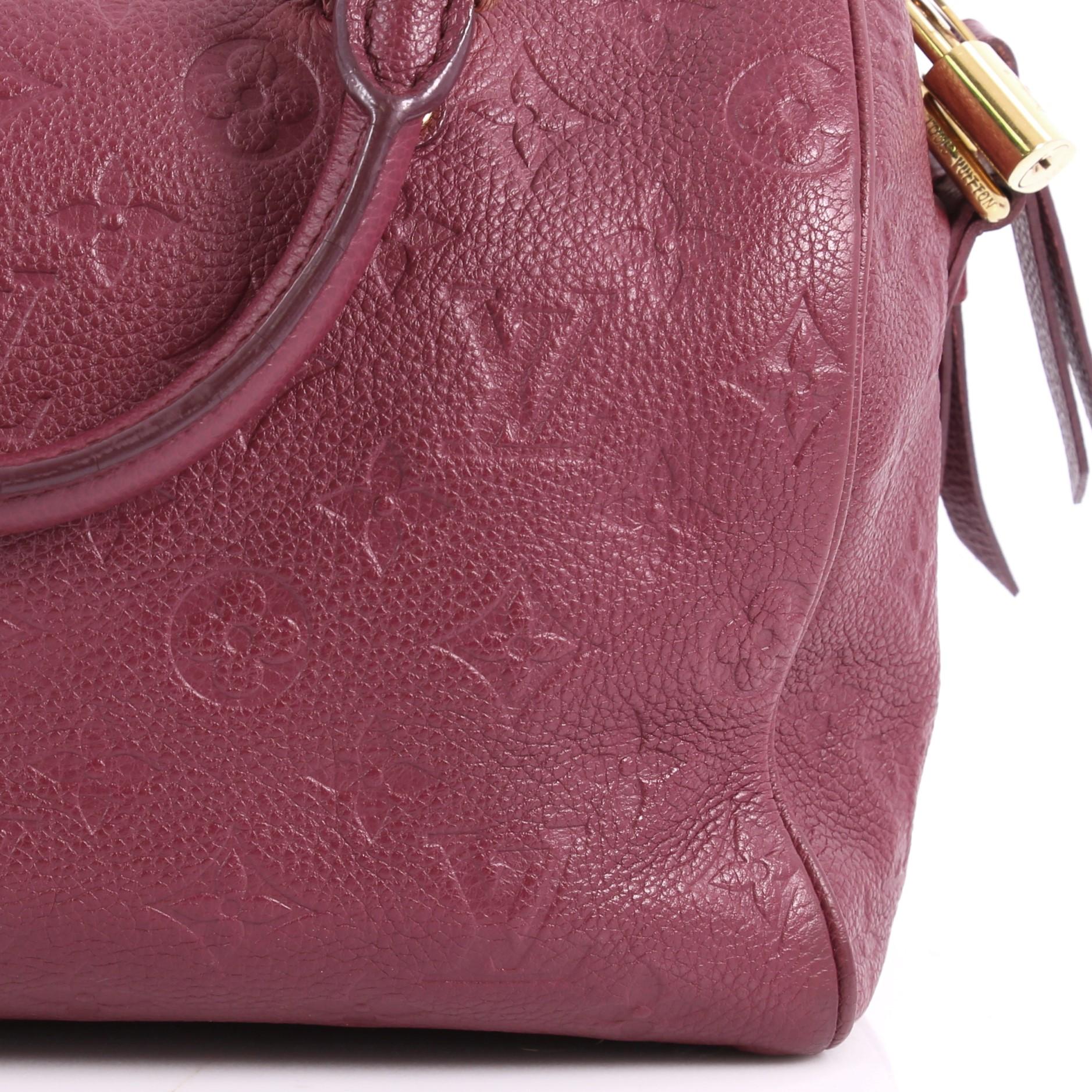 Louis Vuitton Speedy Bandouliere Bag Monogram Empreinte Leather 25 2
