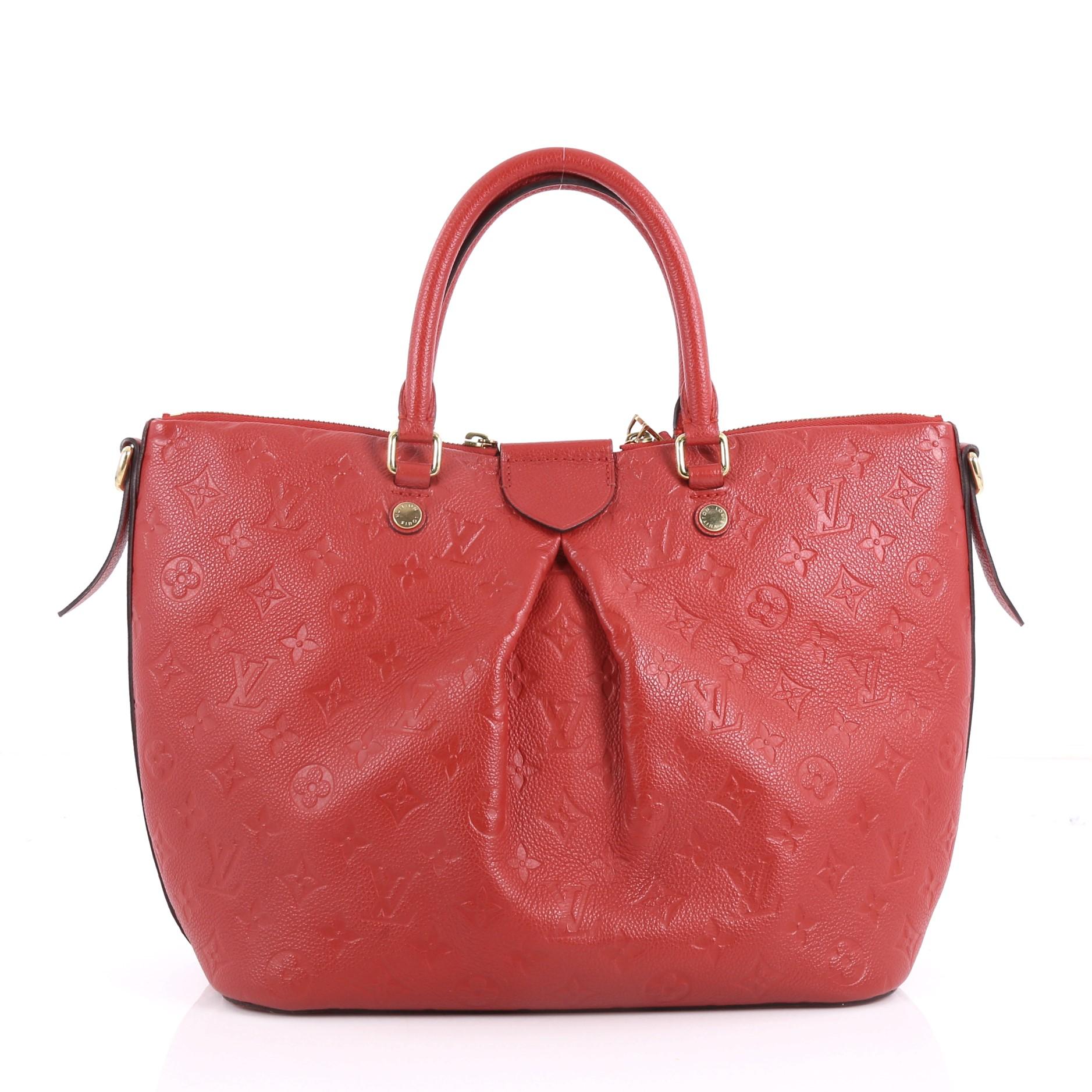 Pink Louis Vuitton Mazarine Handbag Monogram Empreinte Leather MM