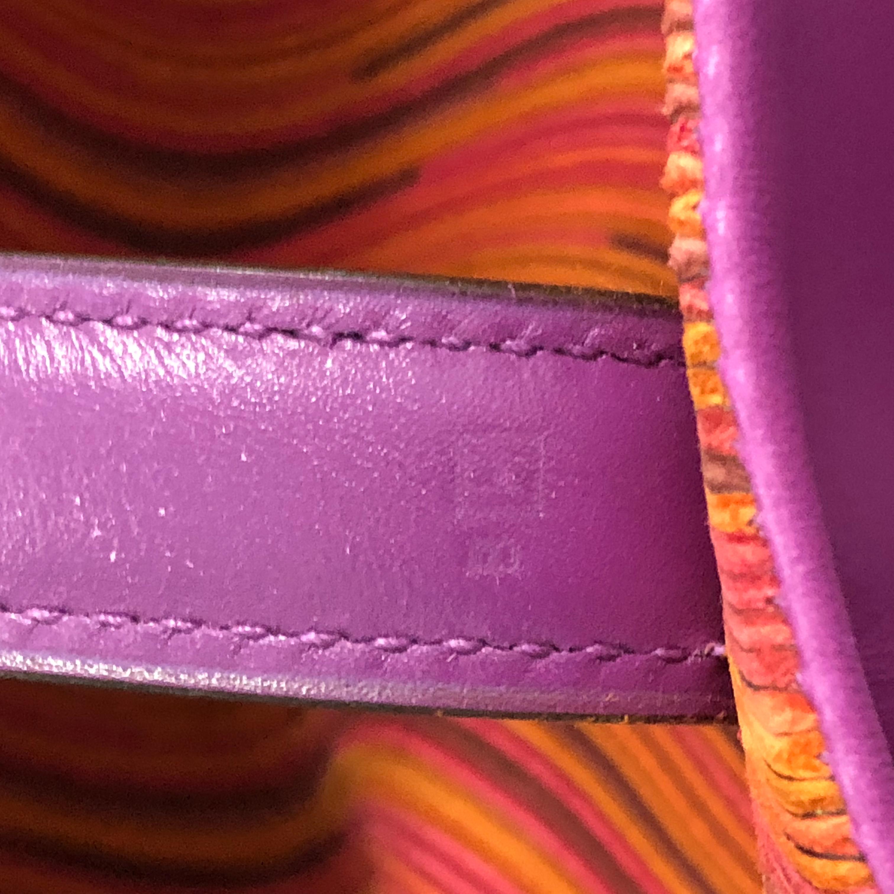 Hermes Canoe Tote Vibrato and Leather PM 1