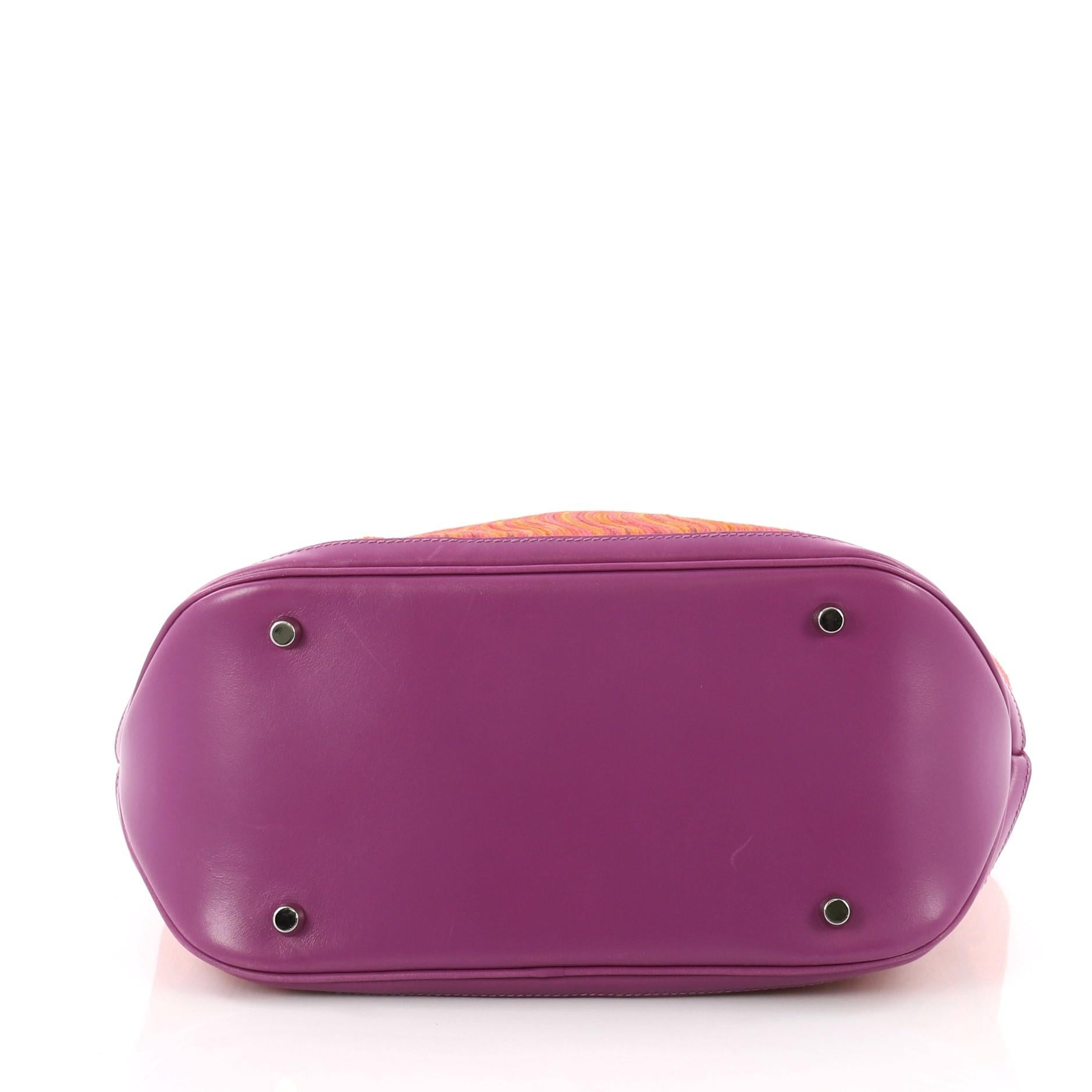 Red Hermes Canoe Tote Vibrato and Leather PM