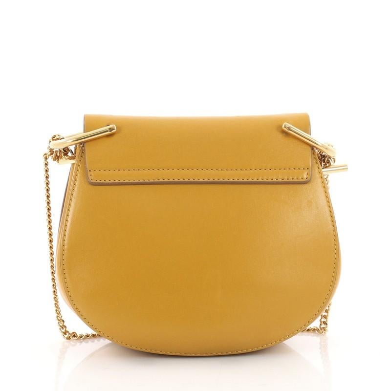 Chloe Drew Crossbody Bag Leather and Suede Mini  In Good Condition In NY, NY