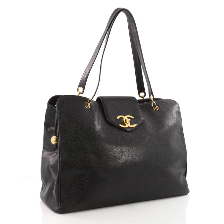 Chanel Vintage Supermodel Weekender Bag Caviar Large At 1stdibs Black Chanel Vintage Supermodel Weekender Bag Caviar Large For
