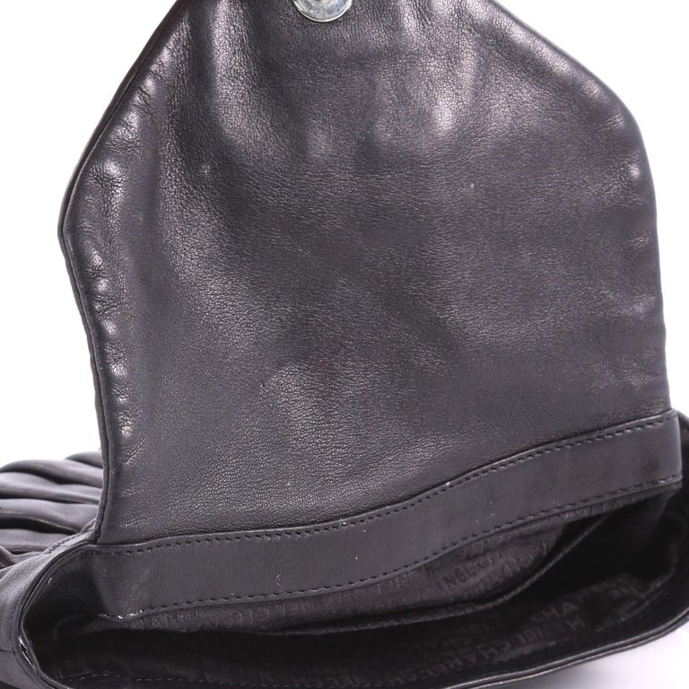 Chanel CC Rings Flap Bag Pleated Lambskin Medium at 1stDibs | chanel ...