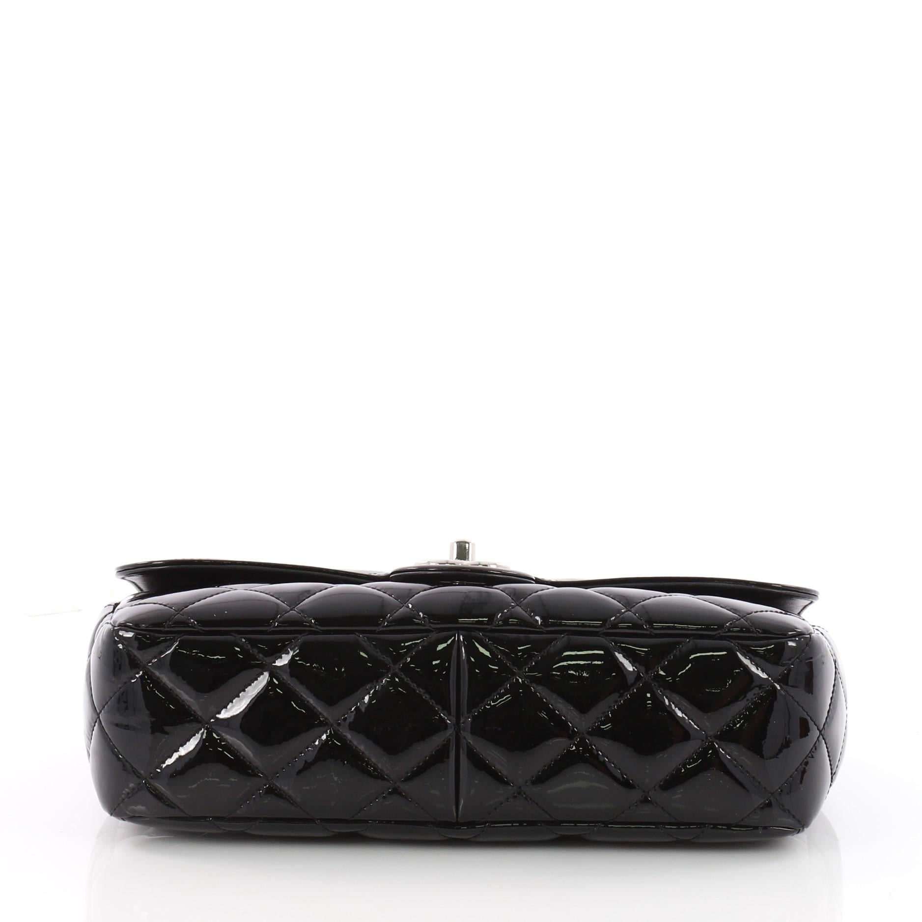 Chanel Coco Shine Flap Bag Quilted Patent Medium In Good Condition In NY, NY