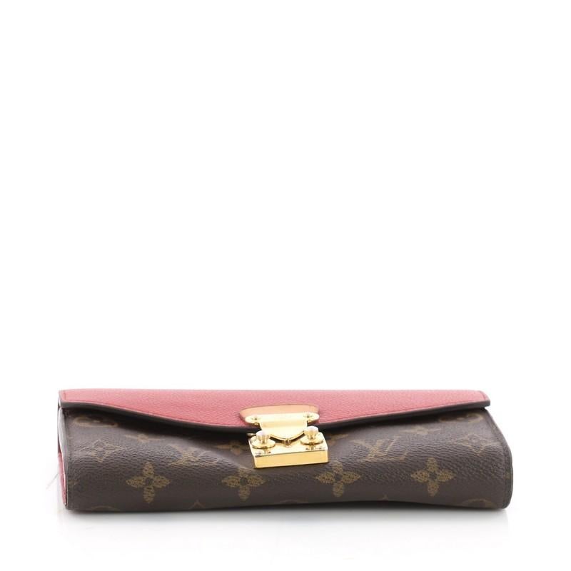 Louis Vuitton Pallas Wallet Monogram Canvas and Calf Leather In Good Condition In NY, NY