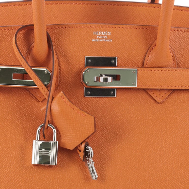 This Authentic Hermes Birkin Handbag Orange H Epsom With Palladium This Authentic Hermes Birkin Handbag Orange H Epsom With Palladium Hardware 30 For 3