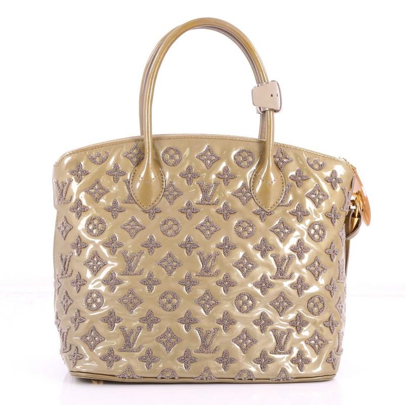 Louis Vuitton Fascination Lockit Patent Lambskin Handbag In Good Condition In NY, NY