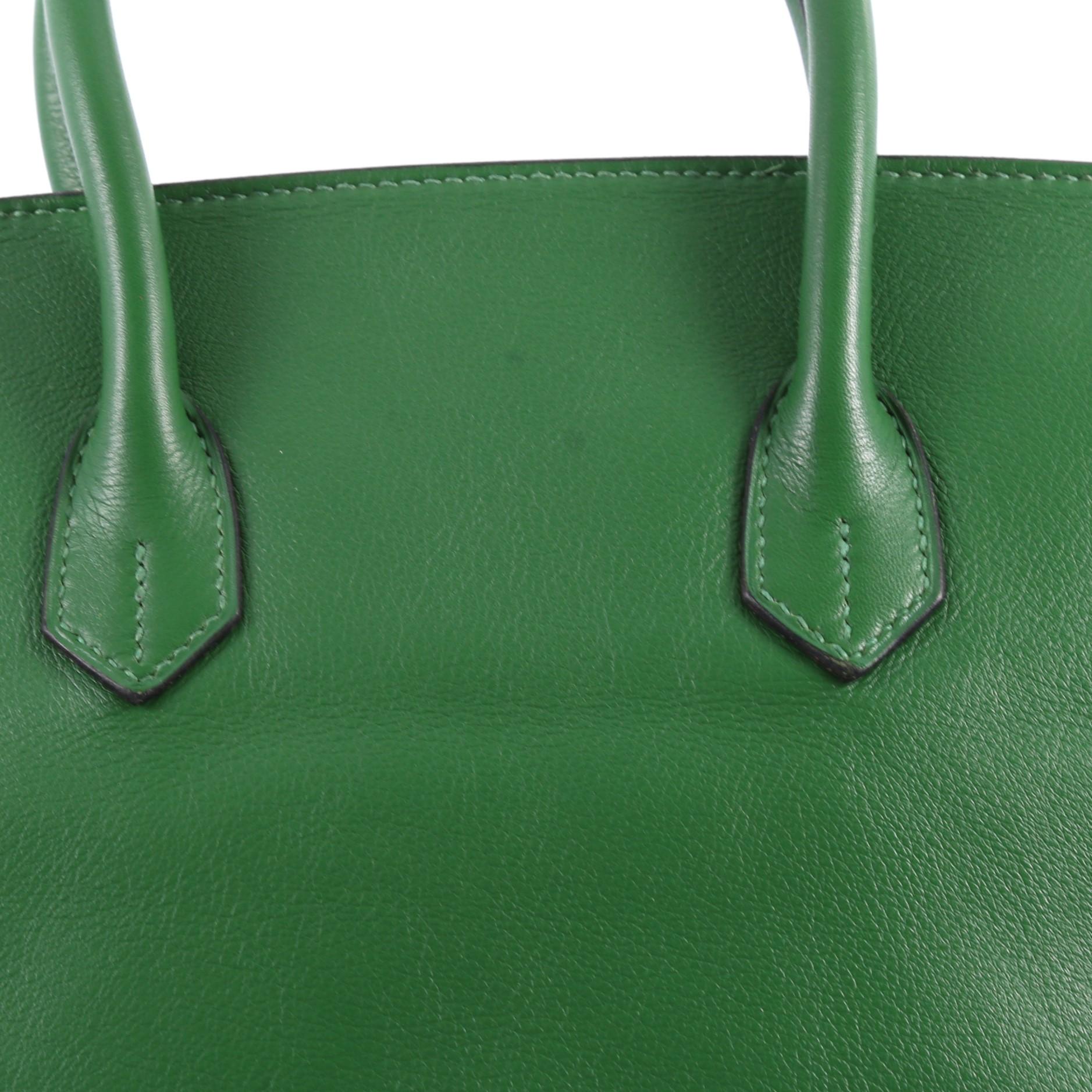 Women's or Men's  Hermes Birkin Handbag Vert Bengal Swift with Palladium Hardware 35