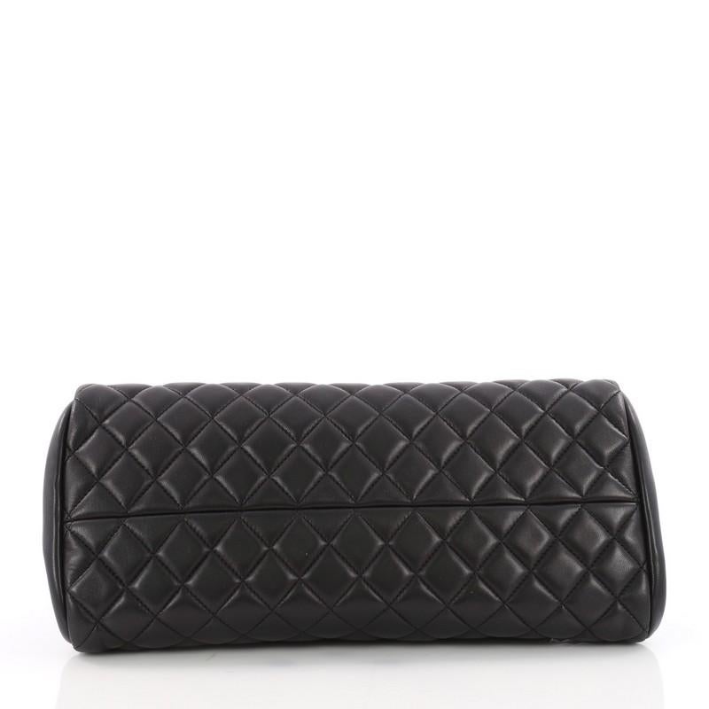 Women's or Men's Chanel Just Mademoiselle Handbag Quilted Lambskin Medium 