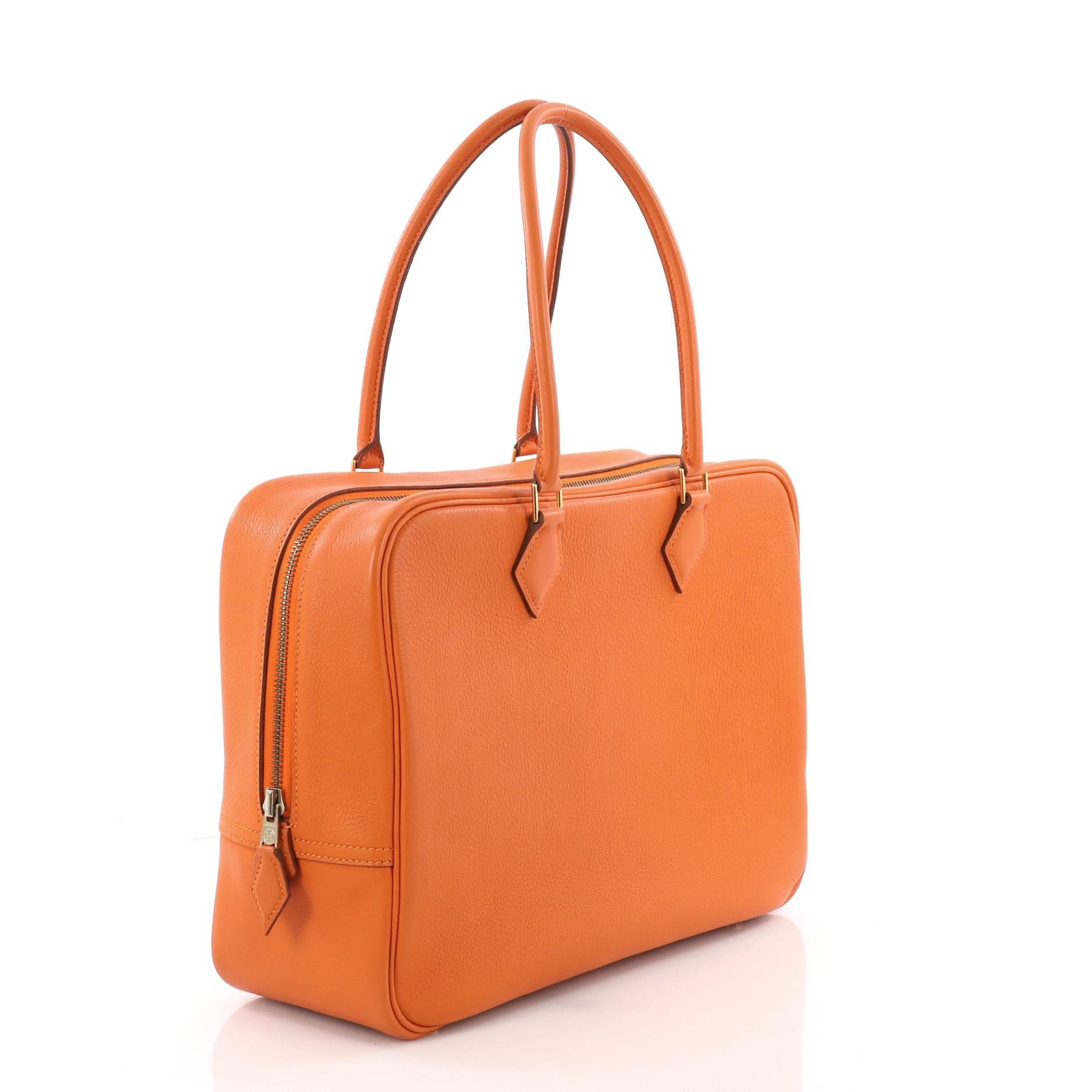 Orange Hermes Plume Bag Evergrain 32
