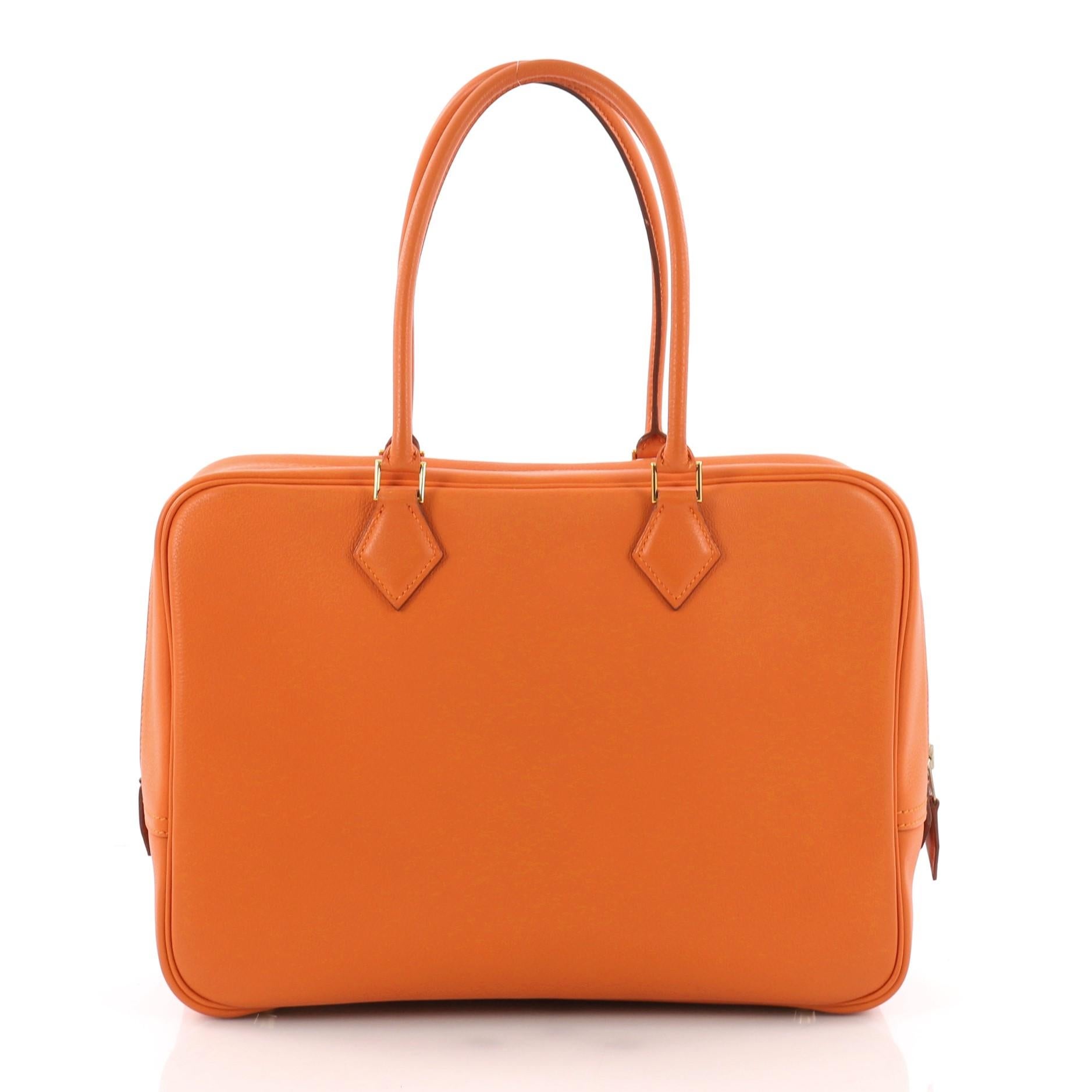 Hermes Plume Bag Evergrain 32 In Good Condition In NY, NY