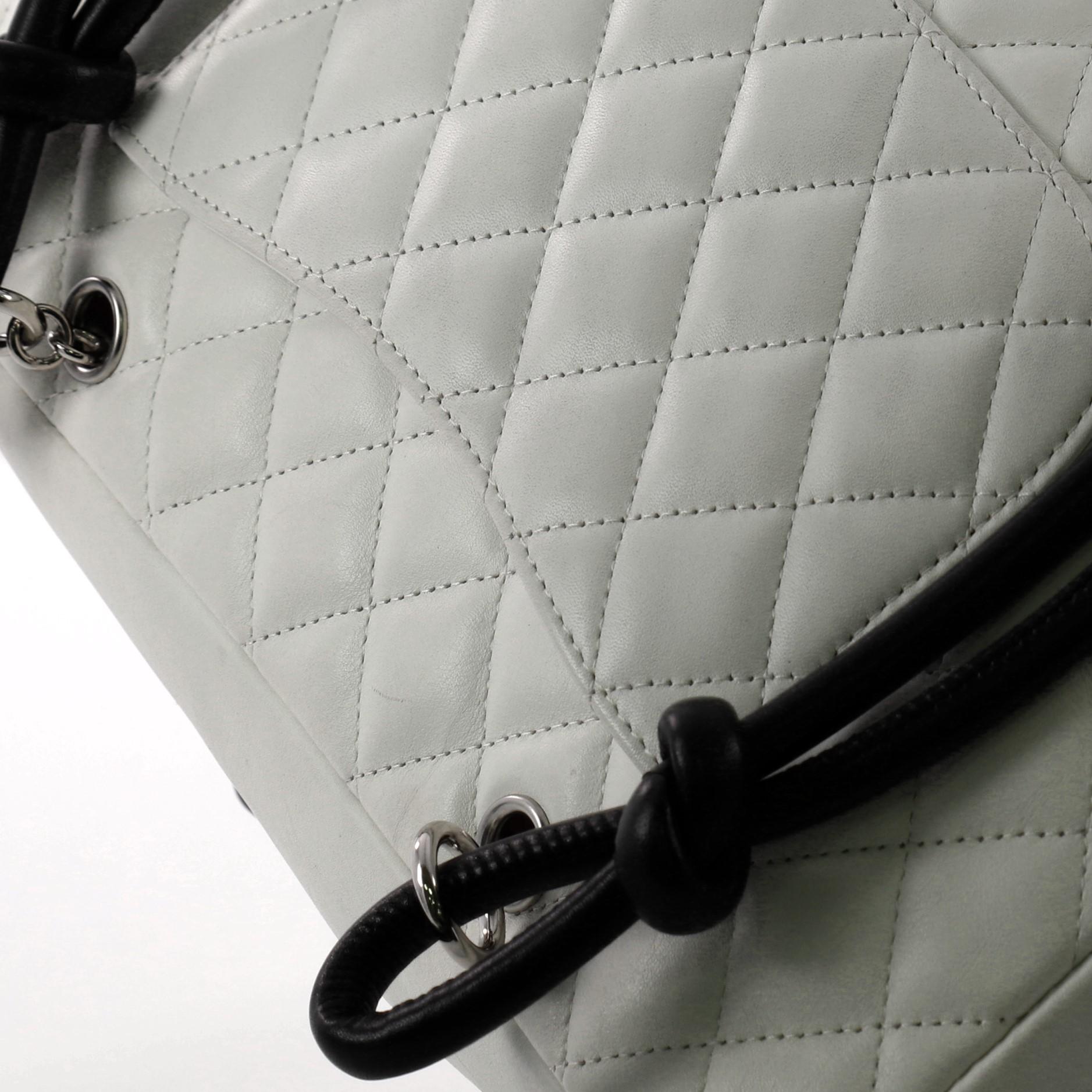 Chanel Cambon Bowler Bag Quilted Leather Medium 4