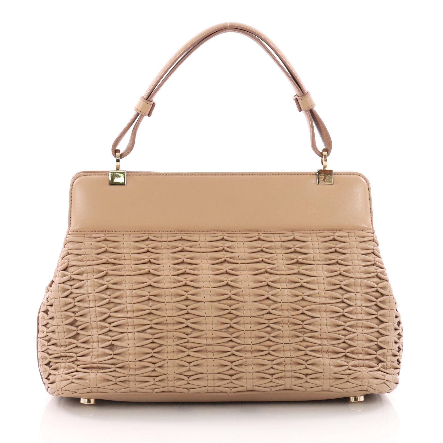 Brown Bvlgari Isabella Rossellini Bag Leather Medium