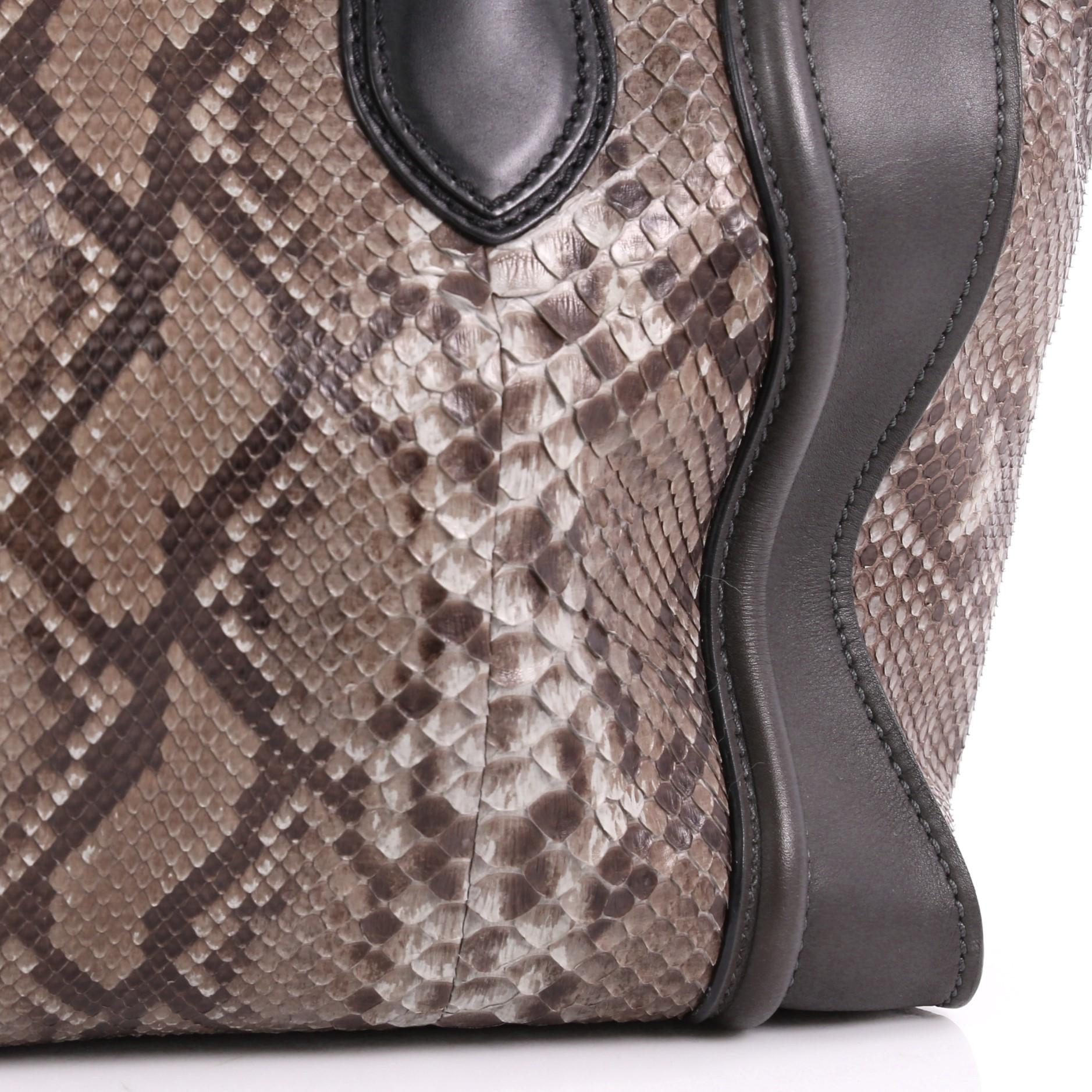 Celine Luggage Handbag Python Mini  1