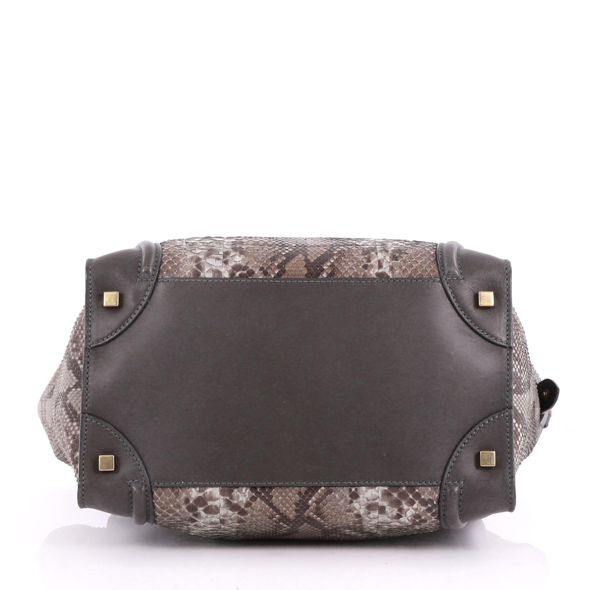 Women's Celine Luggage Handbag Python Mini 