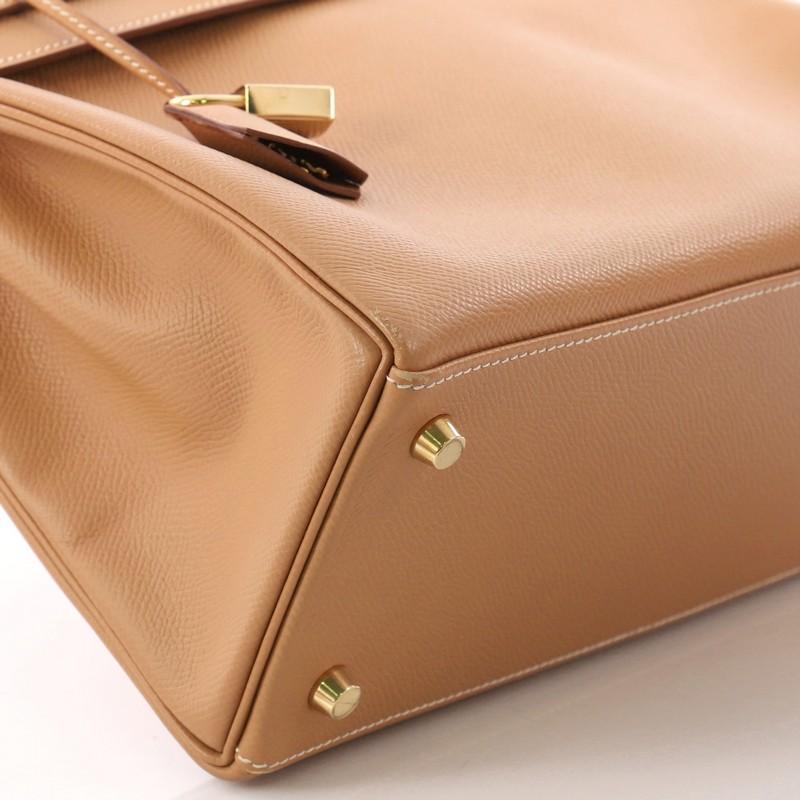 Hermes Kelly Handbag Natural Courchevel with Gold Hardware 28 1