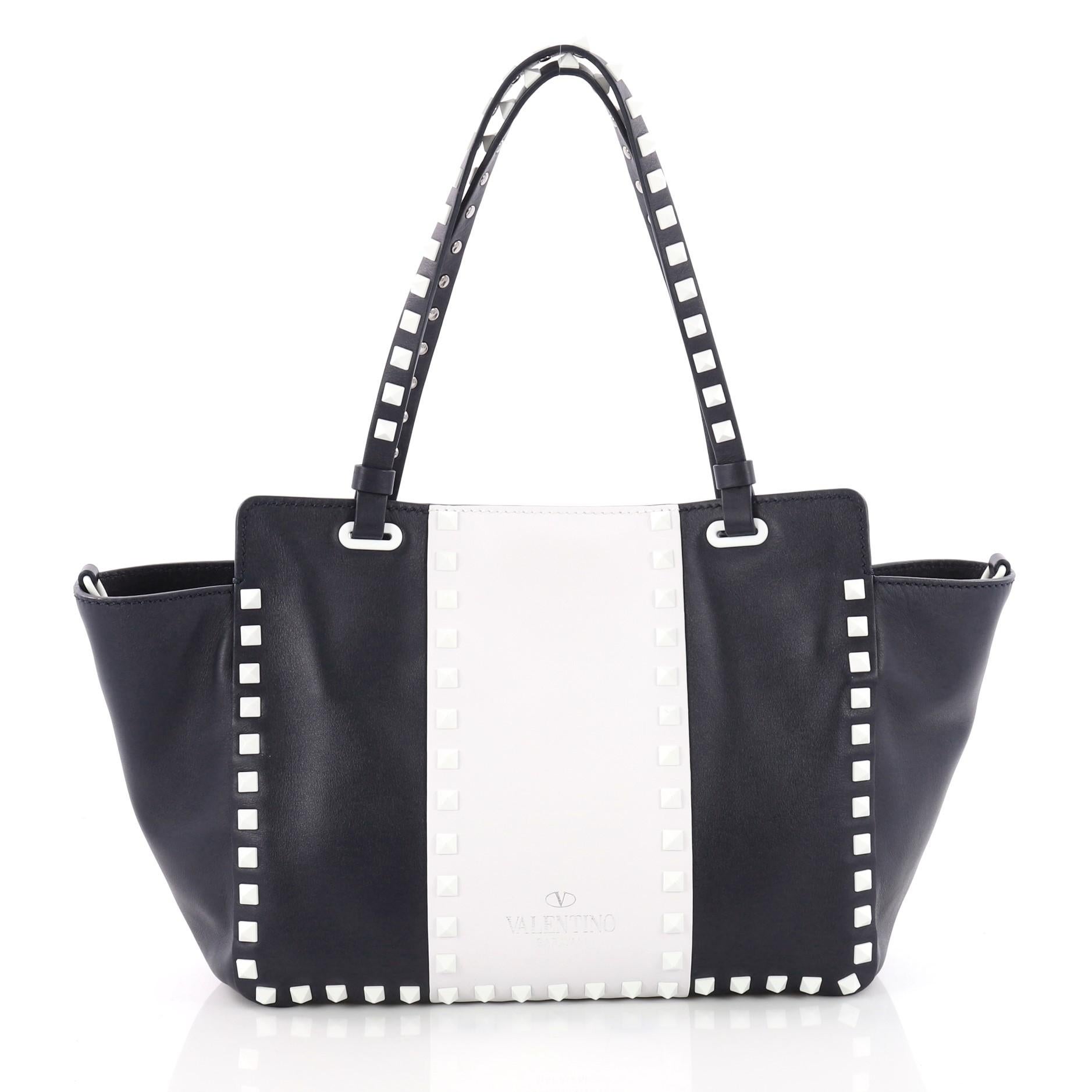 Valentino Free Rockstud Tote Soft Leather Small  In Good Condition In NY, NY