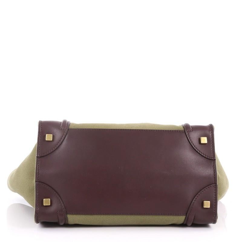 Women's or Men's Celine Luggage Handbag Canvas and Leather Mini 