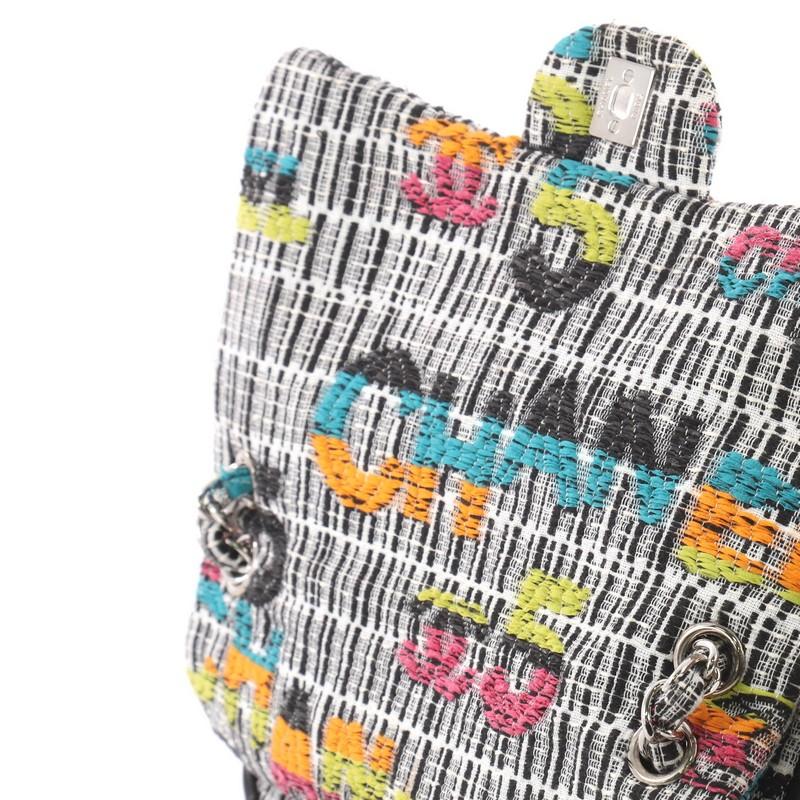Chanel Easy Fantasy Flap Bag Quilted Multicolor Tweed Medium  2