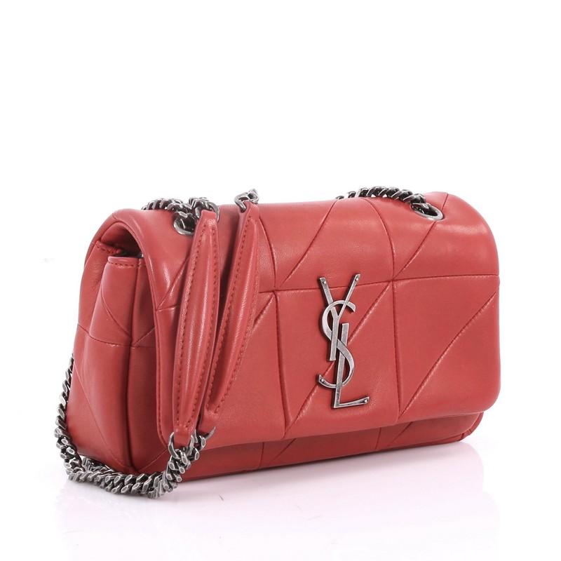 Pink Saint Laurent Monogram Jamie Flap Bag Quilted Leather Small 