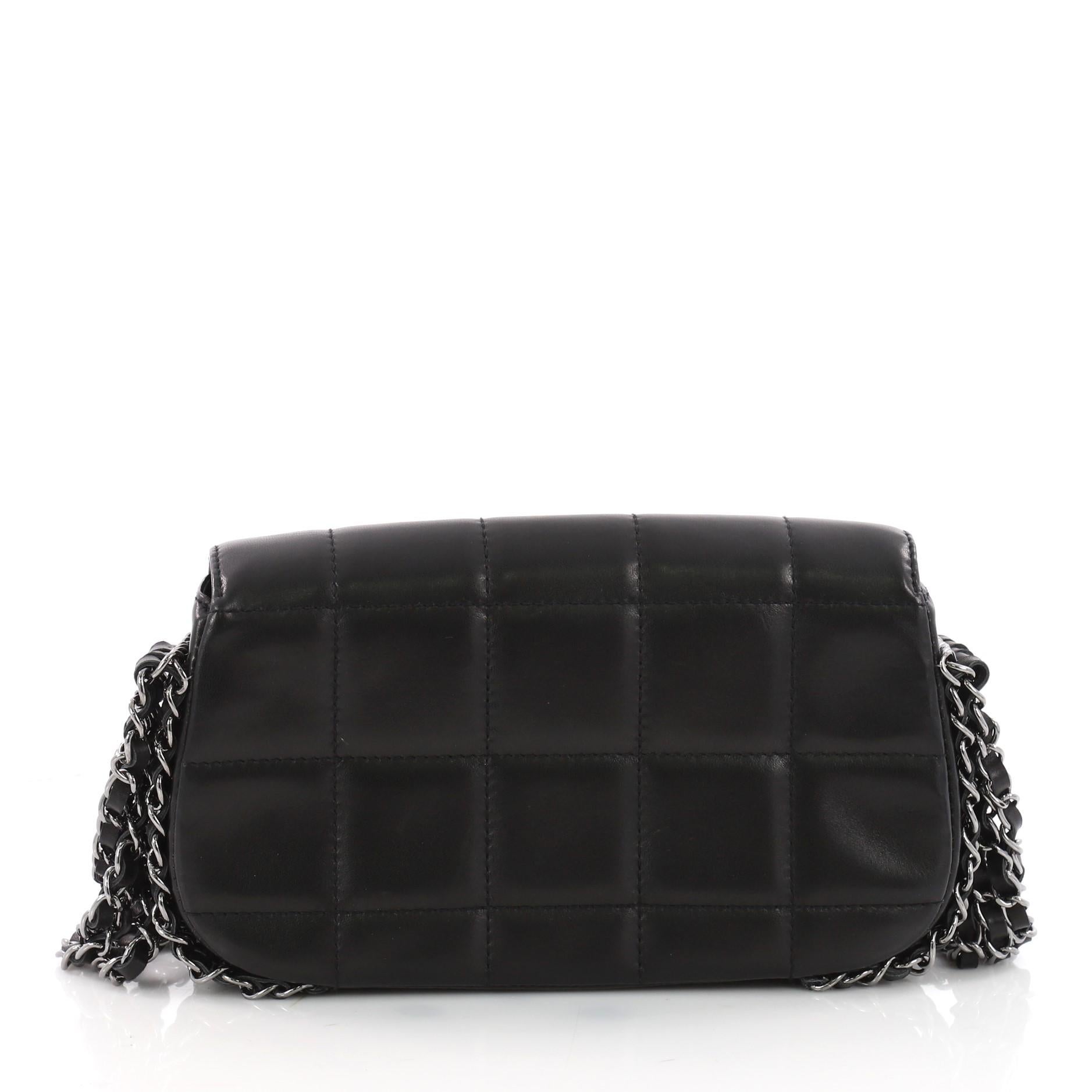 Chanel Multichain Chocolate Bar Flap Bag Quilted Leather Medium  In Good Condition In NY, NY