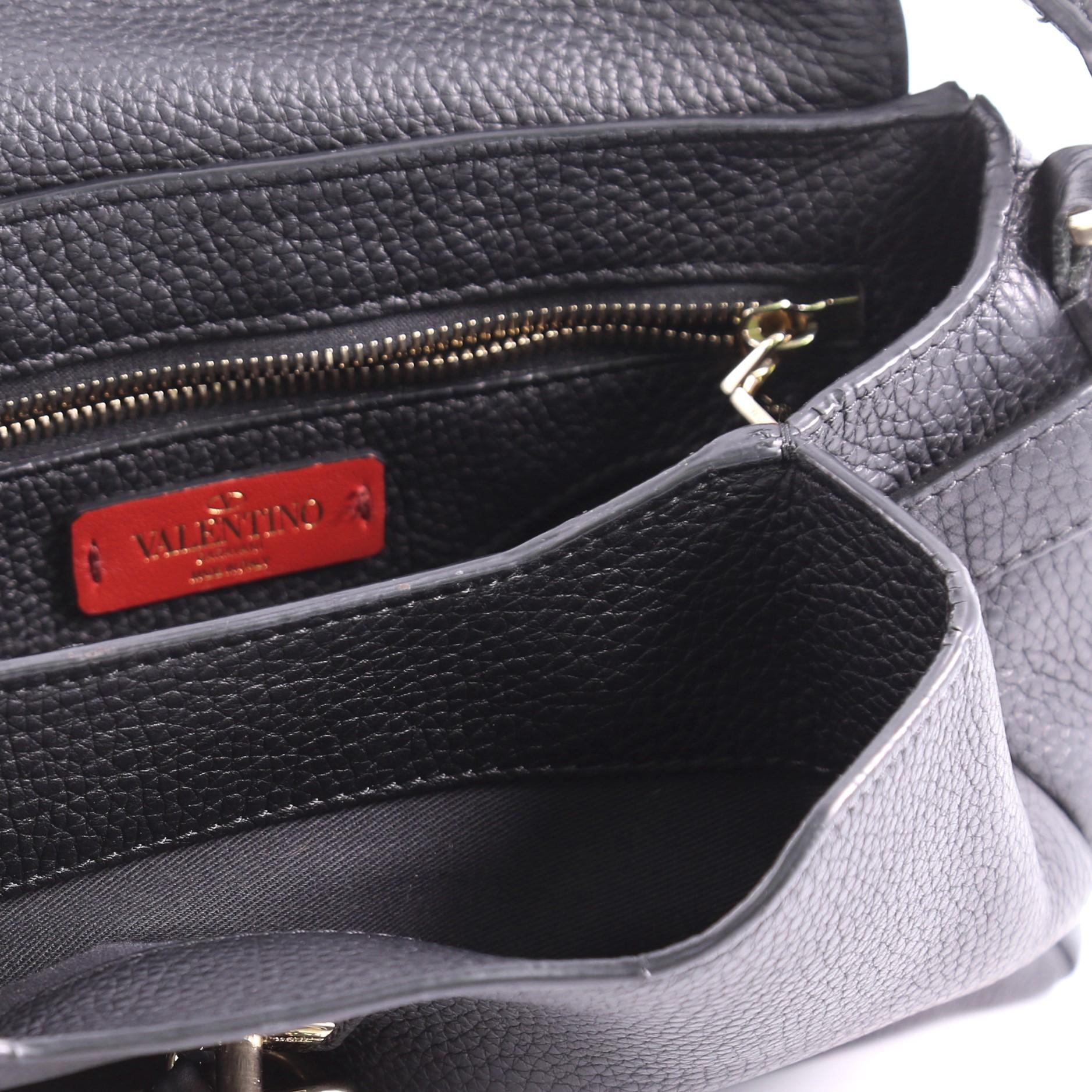 Valentino Twiny Convertible Top Handle Bag Leather Medium 2
