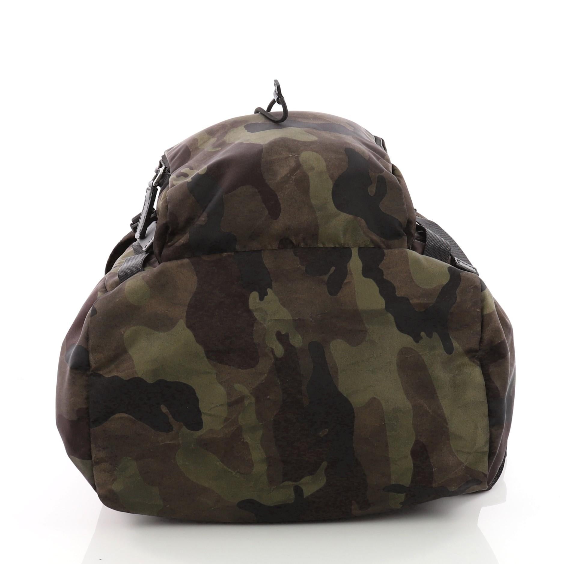 Prada Camouflage Backpack Tessuto Large In Good Condition In NY, NY