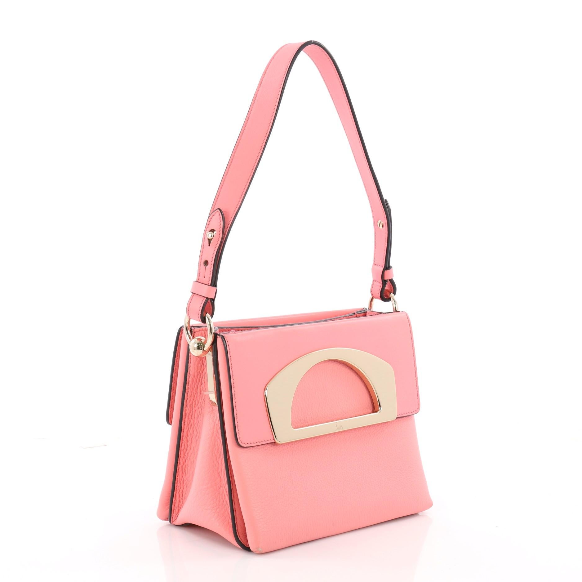 Pink Christian Louboutin Passage Convertible Messenger Bag Leather Mini 