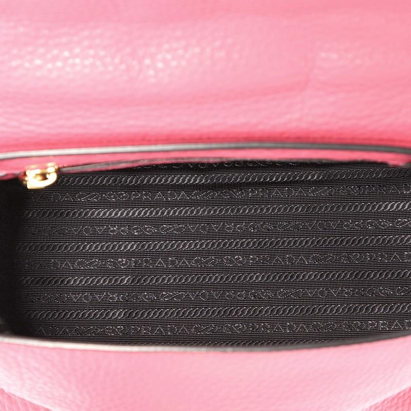 Pink Prada Pattina Convertible Shoulder Bag Vitello Daino Medium
