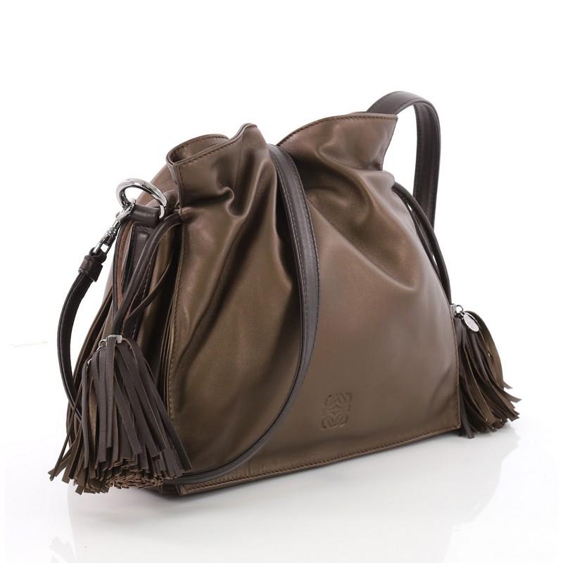 Black Loewe Flamenco Bag Leather Small 