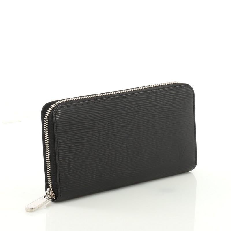 Black Louis Vuitton Zippy Wallet Epi Leather