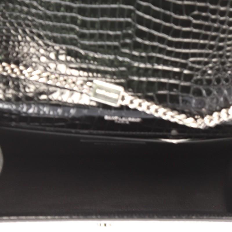 Saint Laurent Classic Monogram Tassel Crossbody Bag Crocodile Embossed Leather M 2