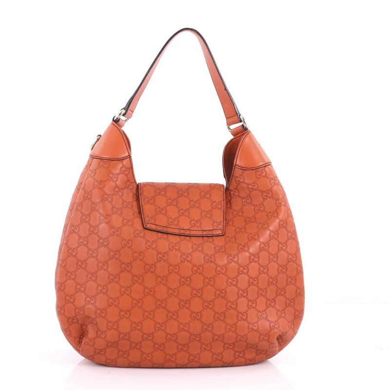 Gucci Emily Hobo Guccissima Leather Medium In Excellent Condition In NY, NY