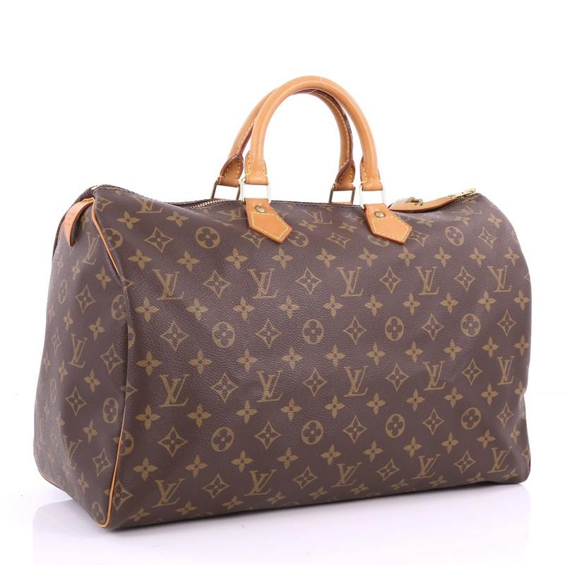 Brown  Louis Vuitton Speedy Handbag Monogram Canvas 40
