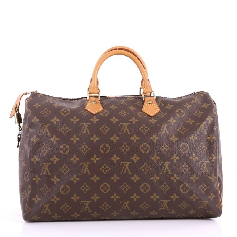  Louis Vuitton Speedy Handbag Monogram Canvas 40 In Good Condition In NY, NY