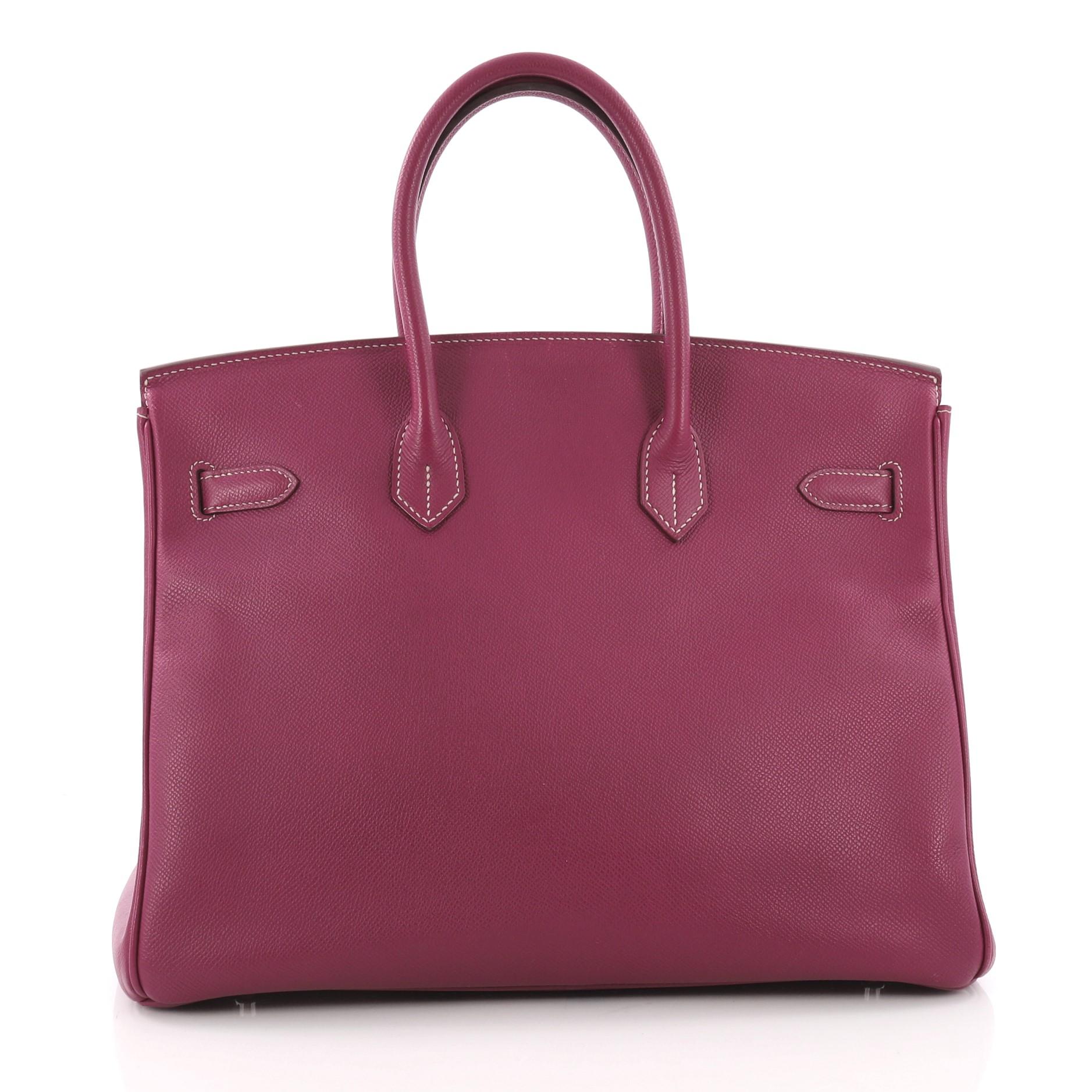Hermes Candy Birkin Handbag Epsom 35 In Good Condition In NY, NY
