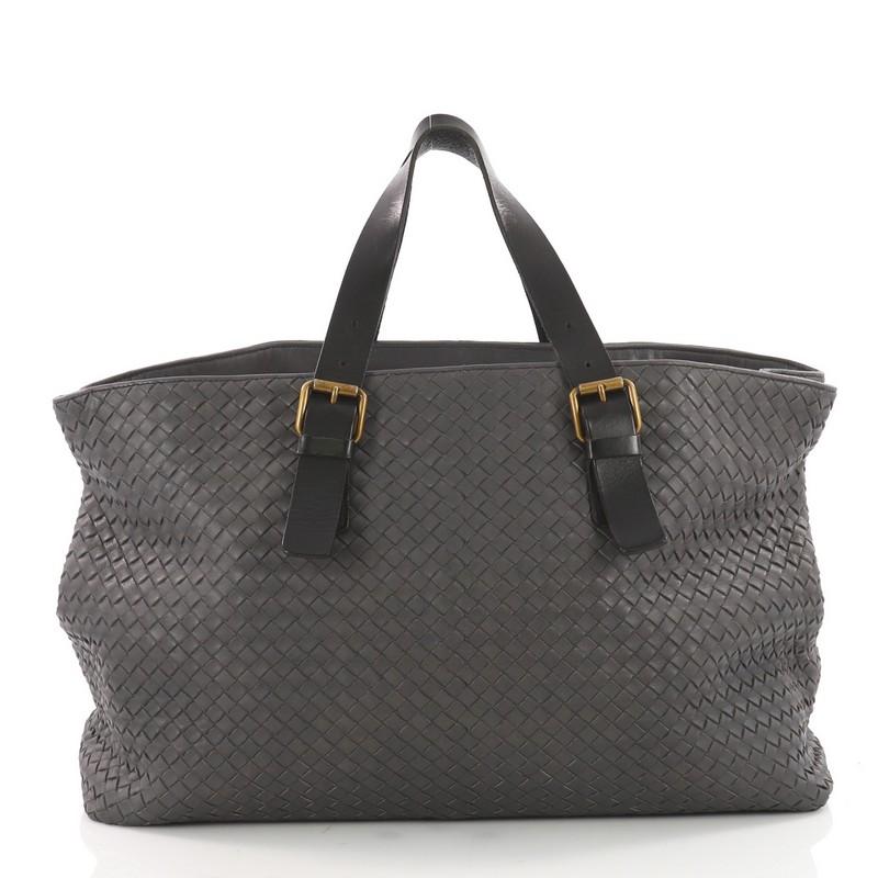 Bottega Veneta A-Shape Tote Intrecciato Nappa Large In Good Condition In NY, NY