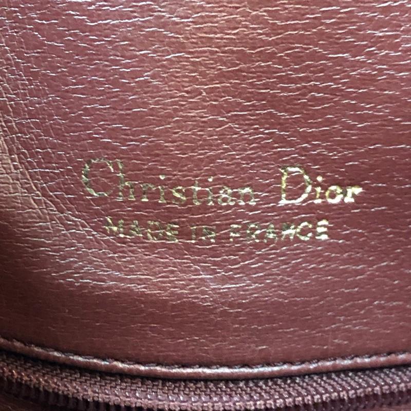 Women's Christian Dior Vintage Drawstring Bucket Bag Leather Medium