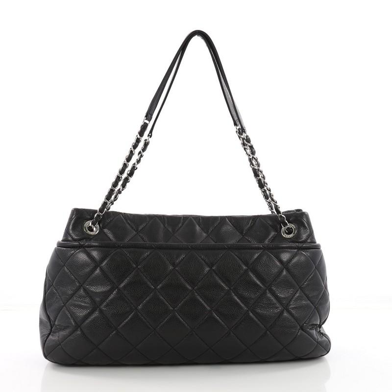 Chanel Timeless CC Shopping Tote Quilted Caviar Large In Good Condition In NY, NY
