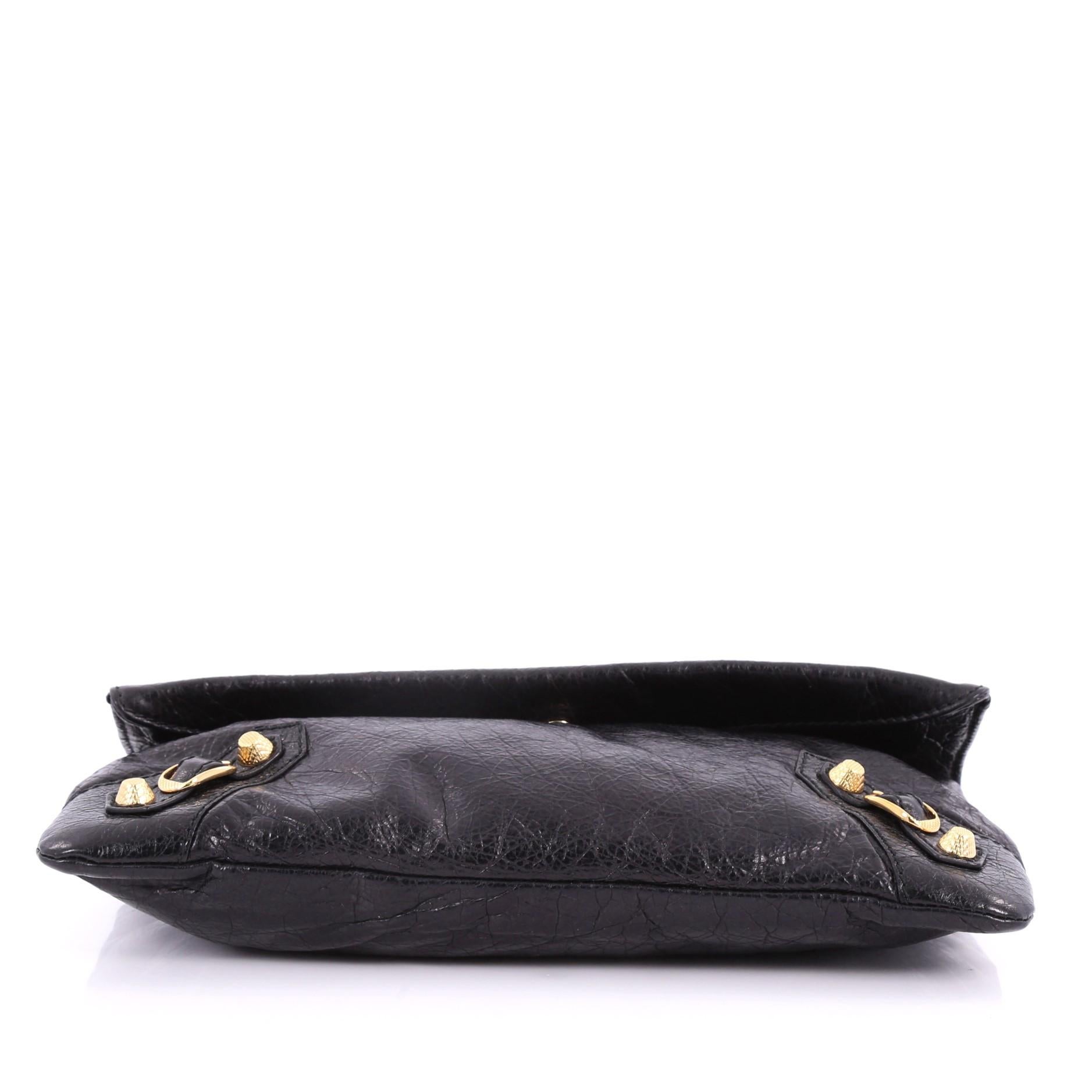 Women's or Men's Balenciaga Envelope Strap Clutch Giant Studs Leather