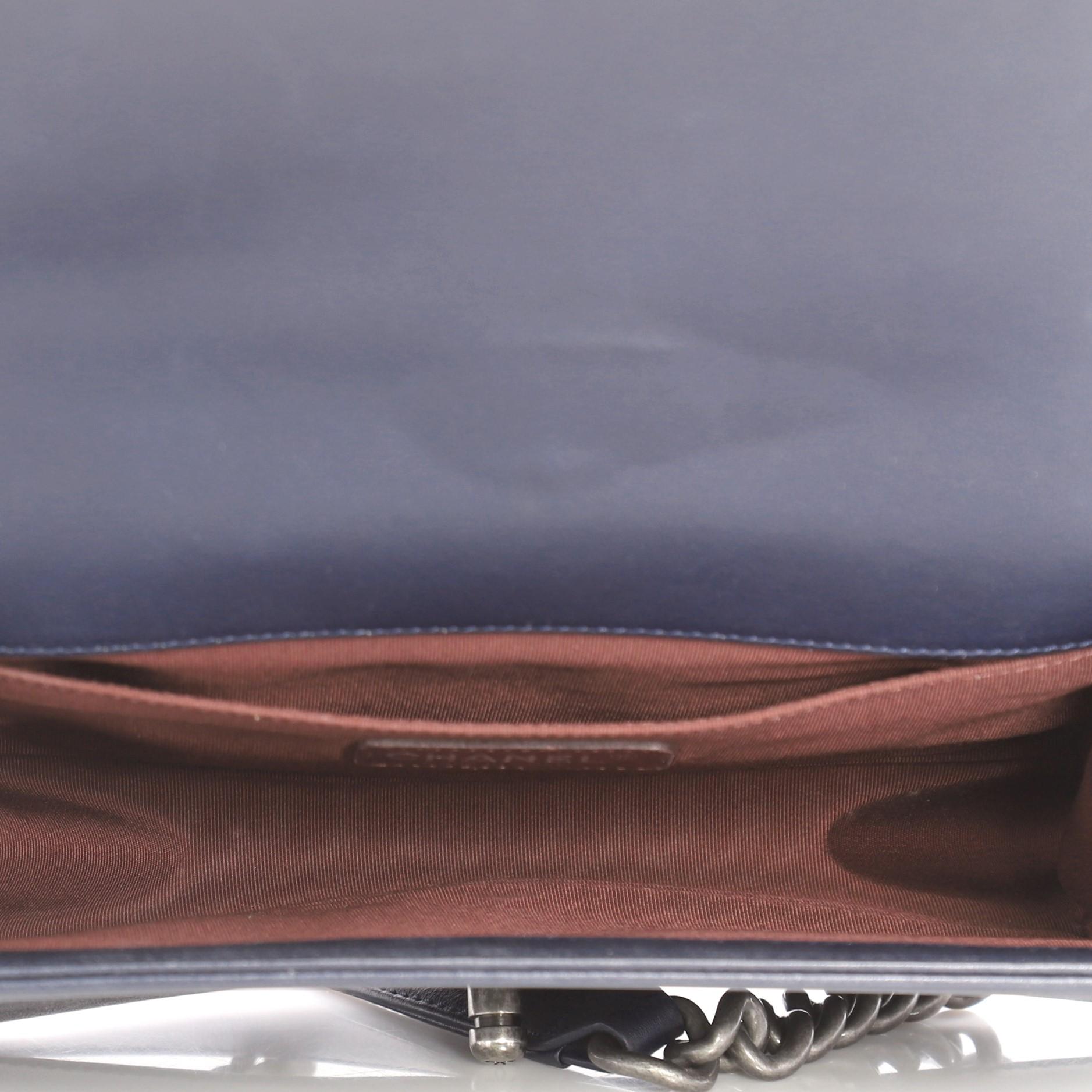 Women's or Men's Chanel Boy Flap Bag Quilted Velvet Old Medium