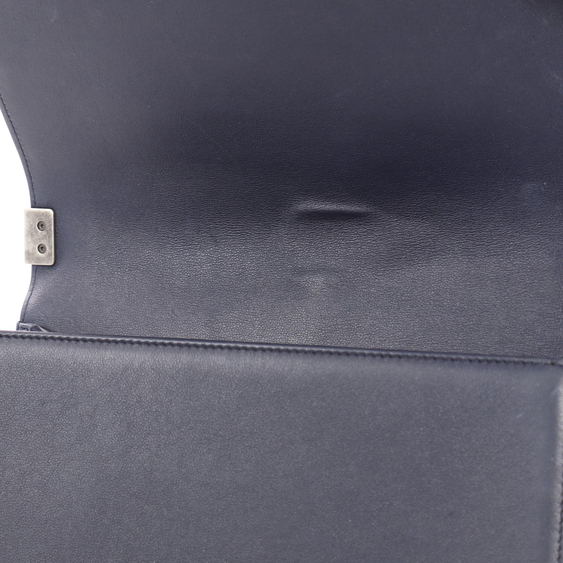 Chanel Boy Flap Bag Quilted Velvet Old Medium 1