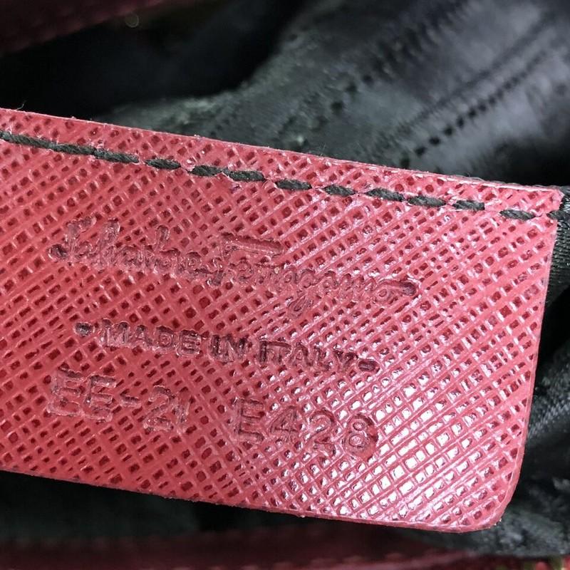 Salvatore Ferragamo Batik Convertible Satchel Saffiano Leather Mini  3