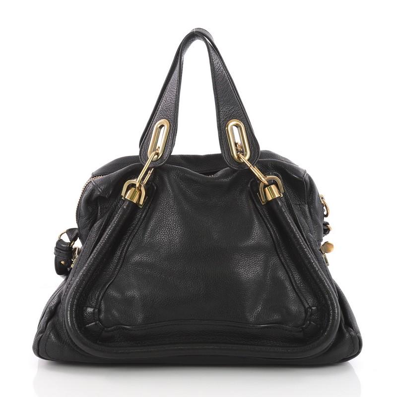 Chloe Paraty Top Handle Bag Leather Medium  In Good Condition In NY, NY